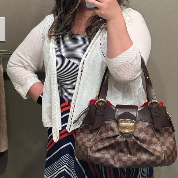 Louis Vuitton Sistina PM Damier Ebene Shoulder Bag second hand - Picture 14 of 14